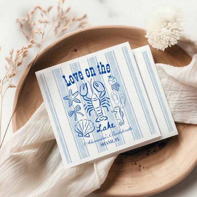 Lake Weekend Bachelorette Party Napkin (Creator Uploaded)