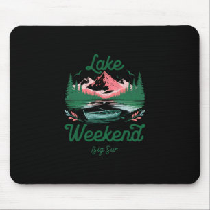 Lake Weekend Vacation Trip Big Sur California Mouse Pad