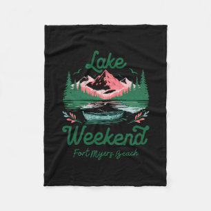 Lake Weekend Vacation Trip Fort Myers Florida  Fleece Blanket
