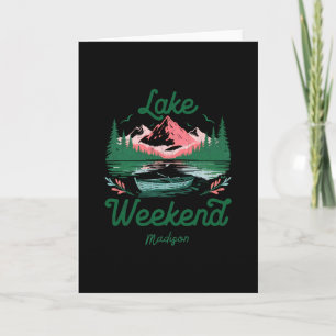 Lake Weekend Vacation Trip Madison Wisconsin Card