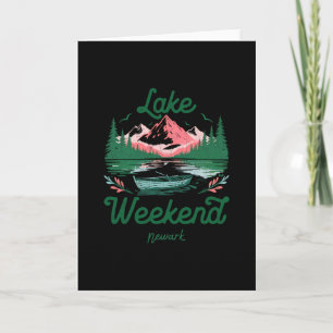 Lake Weekend Vacation Trip Newark New Jersey Card