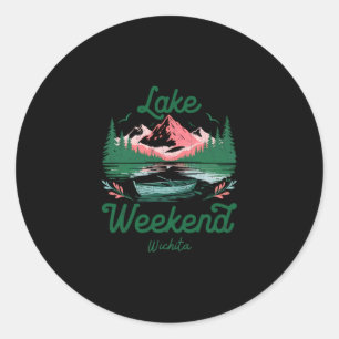Lake Weekend Vacation Trip Wichita Kansas Classic Round Sticker
