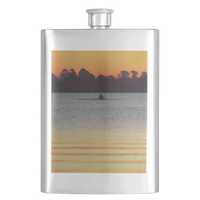Lake Wendouree Calm Before Nightfall Hip Flask (Front)