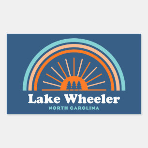 Lake Wheeler North Carolina Rainbow Rectangular Sticker