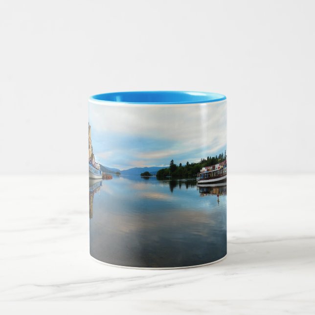 LAKE WINDEMERE,THE LAKE DISTRICT,ENGLAND, UK Two-Tone COFFEE MUG (Center)