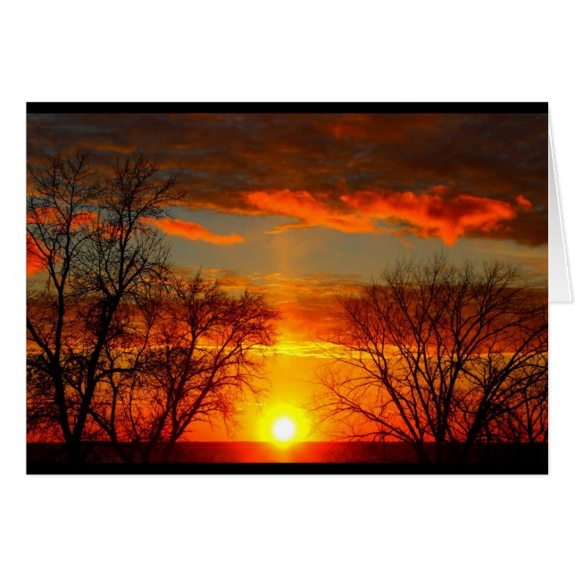 Lake Winnebago Sunset Any Occasion Card (Front Horizontal)