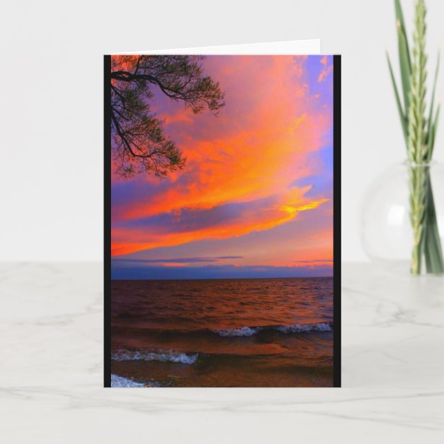 Lake Winnebago Sunset Any Occasion Card (Front)