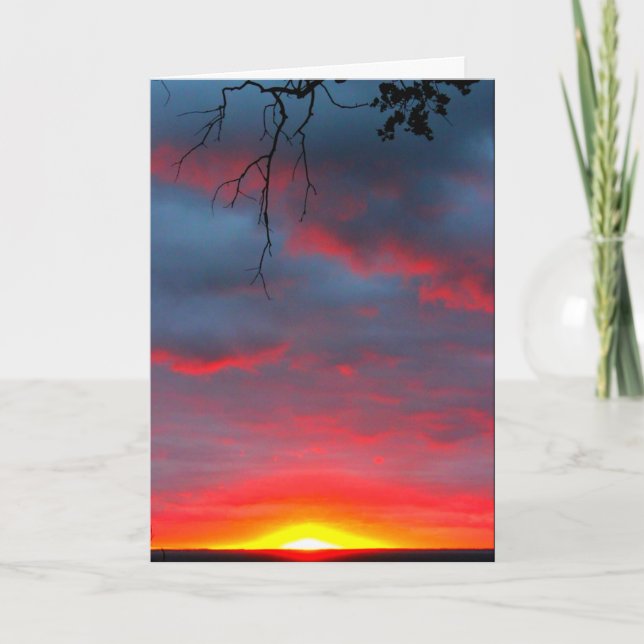 Lake Winnebago Sunset Thinking Of You Card (Front)