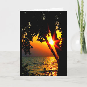 Lake Winnebago Sunset Thinking Of You Card