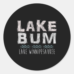 Lake Winnipesaukee Is For Relaxing! Summer Vacatio Classic Round Sticker