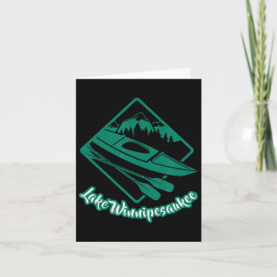 Lake Winnipesaukee Kayak Kayaking Boating Paddling Card