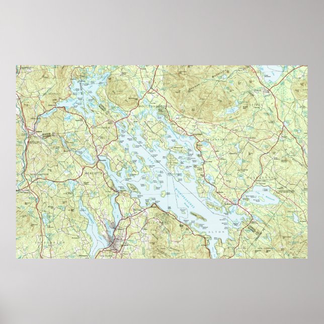 Lake Winnipesaukee Map (1986) Poster (Front)