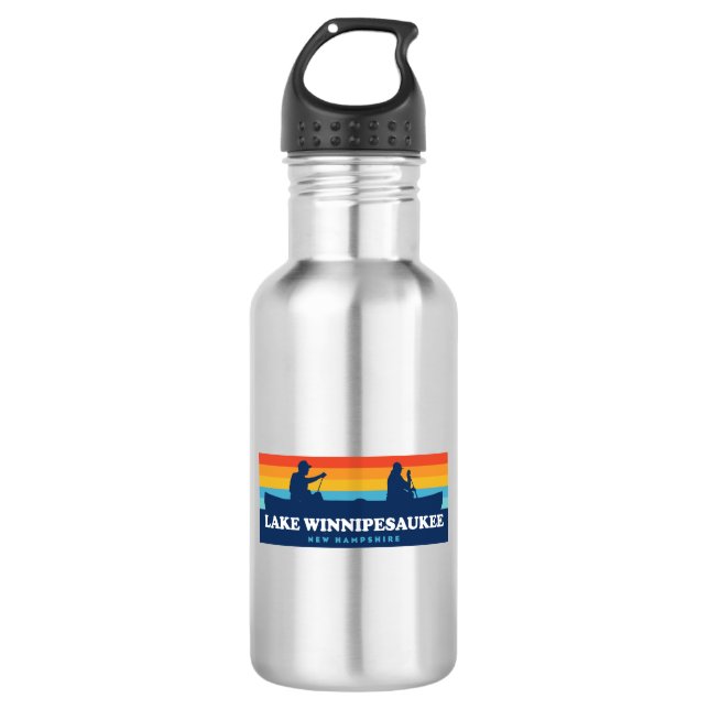 Lake Winnipesaukee New Hampshire Canoe 532 Ml Water Bottle (Front)