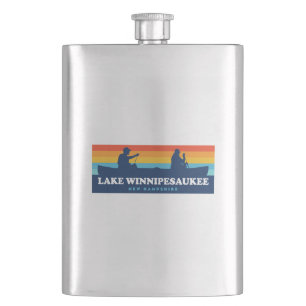 Lake Winnipesaukee New Hampshire Canoe Hip Flask