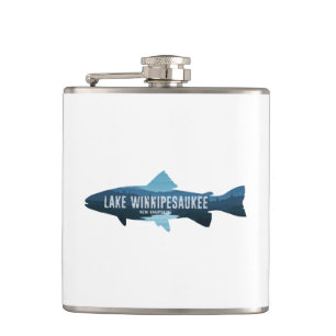 Lake Winnipesaukee New Hampshire Fish Hip Flask