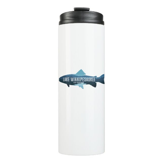 Lake Winnipesaukee New Hampshire Fish Thermal Tumbler (Front)