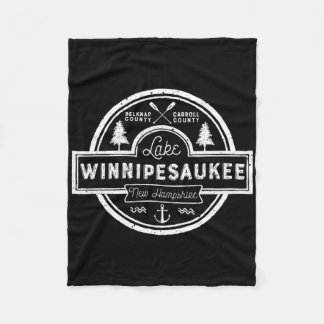 Lake Winnipesaukee New Hampshire Men Women Camng  Fleece Blanket