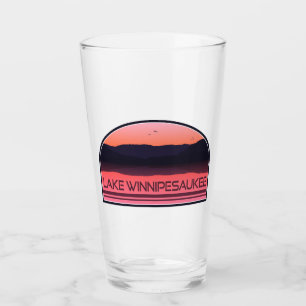 Lake Winnipesaukee New Hampshire Red Sunrise Glass
