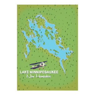 Lake Winnipesaukee New Hampshire travel poster