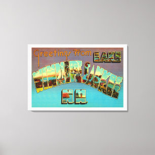 Lake Winnipesaukee New Hampshire Travel Souvenir Canvas Print