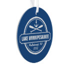 Lake Winnipesaukee NH custom town, name, anchor