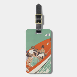 Lake Winnipesaukee NH Railroad Vintage Travel Luggage Tag