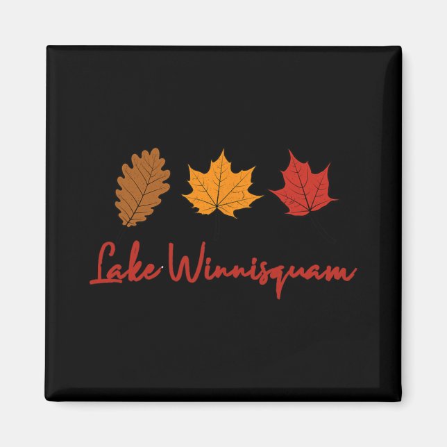 Lake Winnisquam Fall Foliage Autumn Leaf Ing Oak M Magnet (Front)