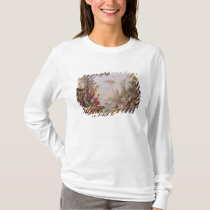 Lake with geese, storks, parrots and herons T-Shirt