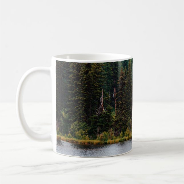 LAKE WITH TREES ON SIDES COFFEE MUG (Left)