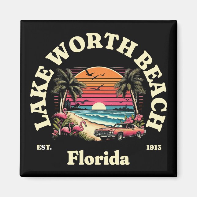 Lake Worth Beach,Florida Magnet (Front)