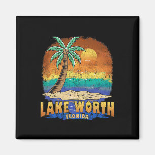 Lake Worth Florida Vintage Distressed Souvenir Magnet