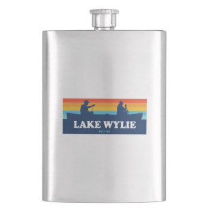Lake Wylie North Carolina South Carolina Canoe Hip Flask