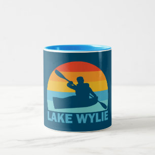Lake Wylie North Carolina South Carolina Kayak Two-Tone Coffee Mug