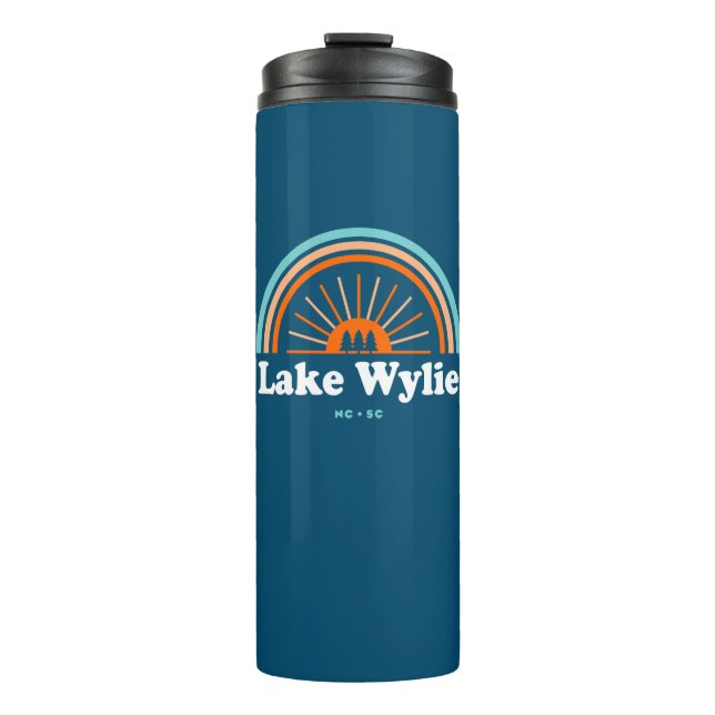 Lake Wylie North Carolina South Carolina Rainbow Thermal Tumbler (Front)