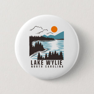 Lake Wylie North Carolina Summer Lake Life Boating 6 Cm Round Badge