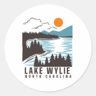 Lake Wylie North Carolina Summer Lake Life Boating Classic Round Sticker