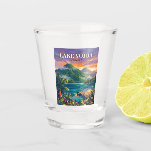 Lake Yojoa Honduras Shot Glass (Front)