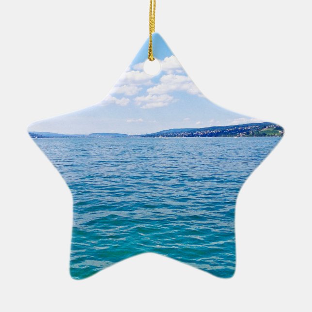 Lake Zurich Ceramic Tree Decoration (Front)