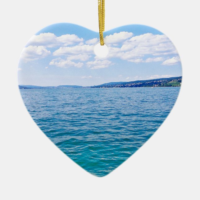 Lake Zurich Ceramic Tree Decoration (Front)