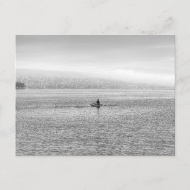 Lake Zurich Single Sculler Postcard (Front)