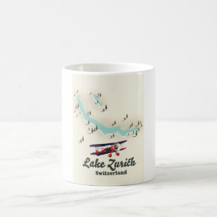 lake Zurich Switzerland map Coffee Mug