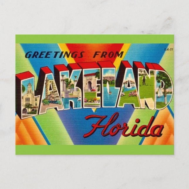  Lakeland Florida Greetings Postcard (Front)