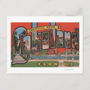 Lakeland, Florida - Large Letter Scenes Postcard