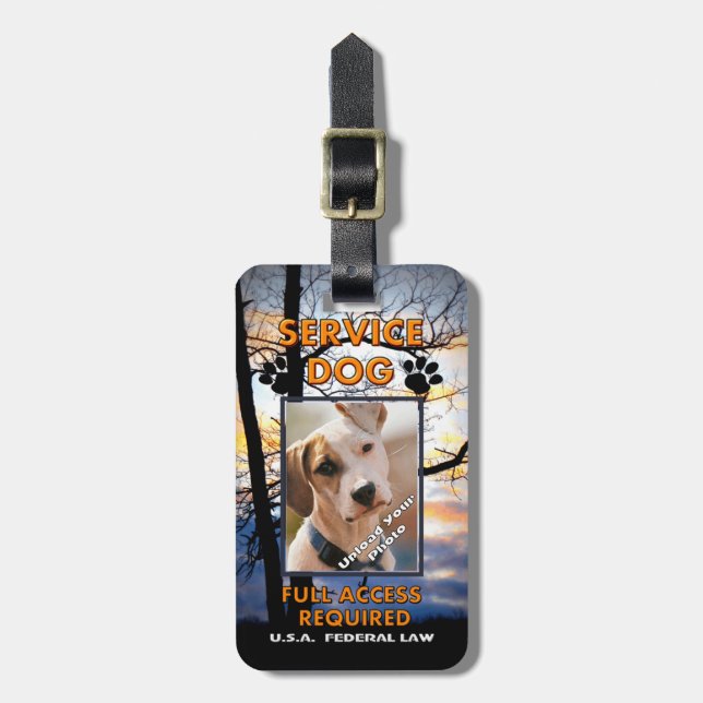 Lakeland Service Dog Photo ID Luggage Tag (Front Vertical)