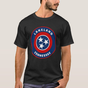 Lakeland Tennessee TN Flag Badge Roundlet Souvenir T-Shirt