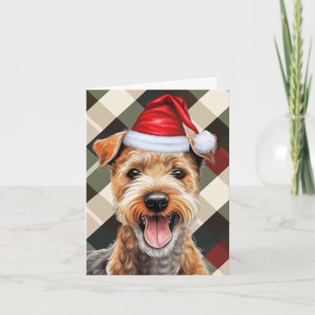Lakeland Terrier Christmas Dog Holiday Plaid (Front)