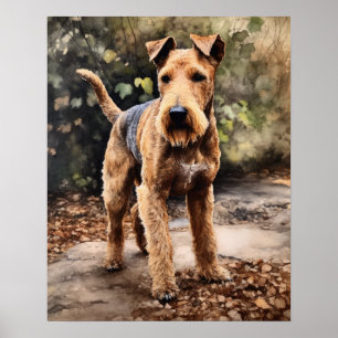 Lakeland Terrier Dog Art Print Poster