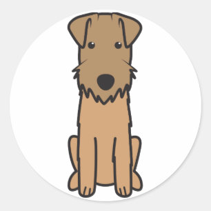 Lakeland Terrier Dog Cartoon Classic Round Sticker