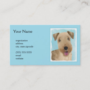 Lakeland Terrier Painting - Cute Original Dog Art Business Card