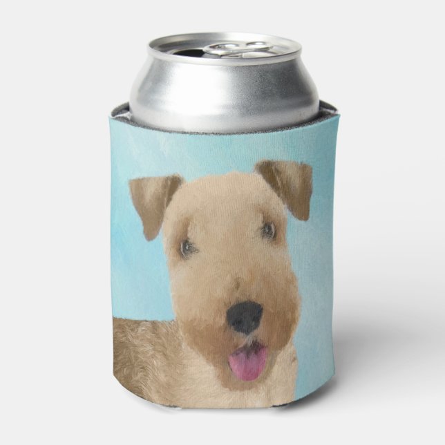 Lakeland Terrier Painting - Cute Original Dog Art Can Cooler (Can Front)